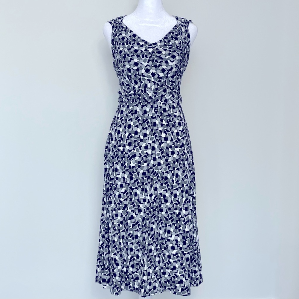 GOAT Grey Printed Fitted Tank Dress